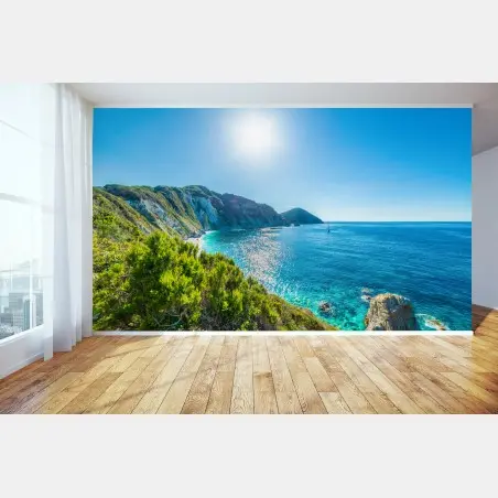 Papier peint panorama côtier de Sansone, île d'Elbe, Toscane – Wallnifity®