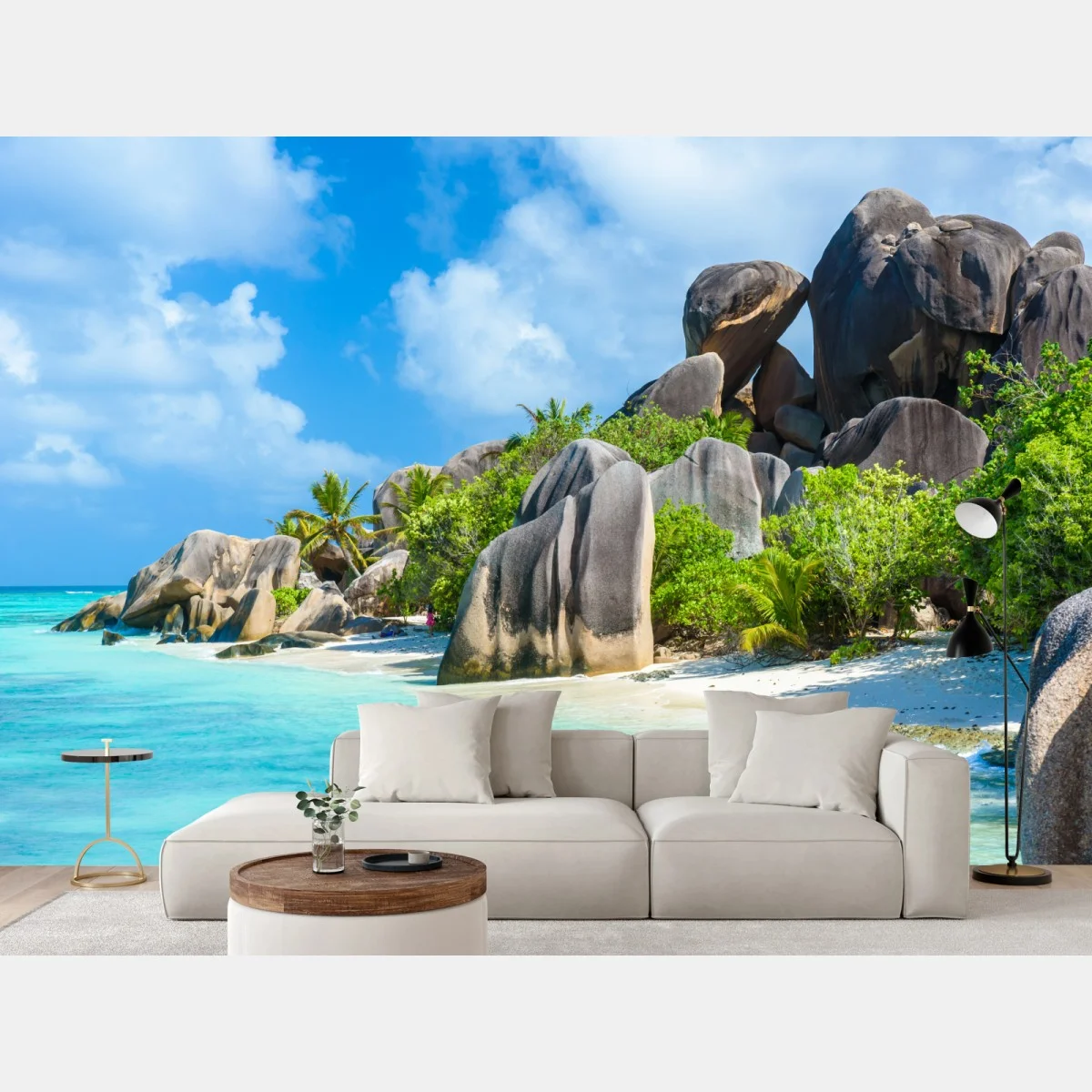 Papier peint côte paradisiaque de La Digue, Seychelles – Wallnifity® Papier peint côte paradisiaque de La Digue, Seychelles – Wallnifity®