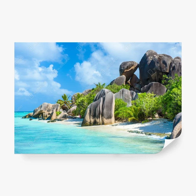 Papier peint côte paradisiaque de La Digue, Seychelles – Wallnifity® Papier peint côte paradisiaque de La Digue, Seychelles – Wallnifity®