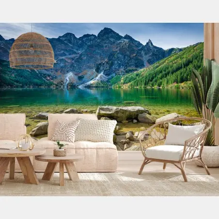 Papier peint reflets émeraude à Morskie Oko – Wallnifity®