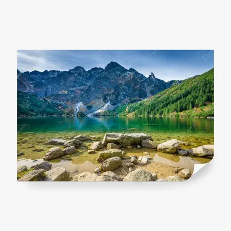Papier peint reflets émeraude à Morskie Oko – Wallnifity®