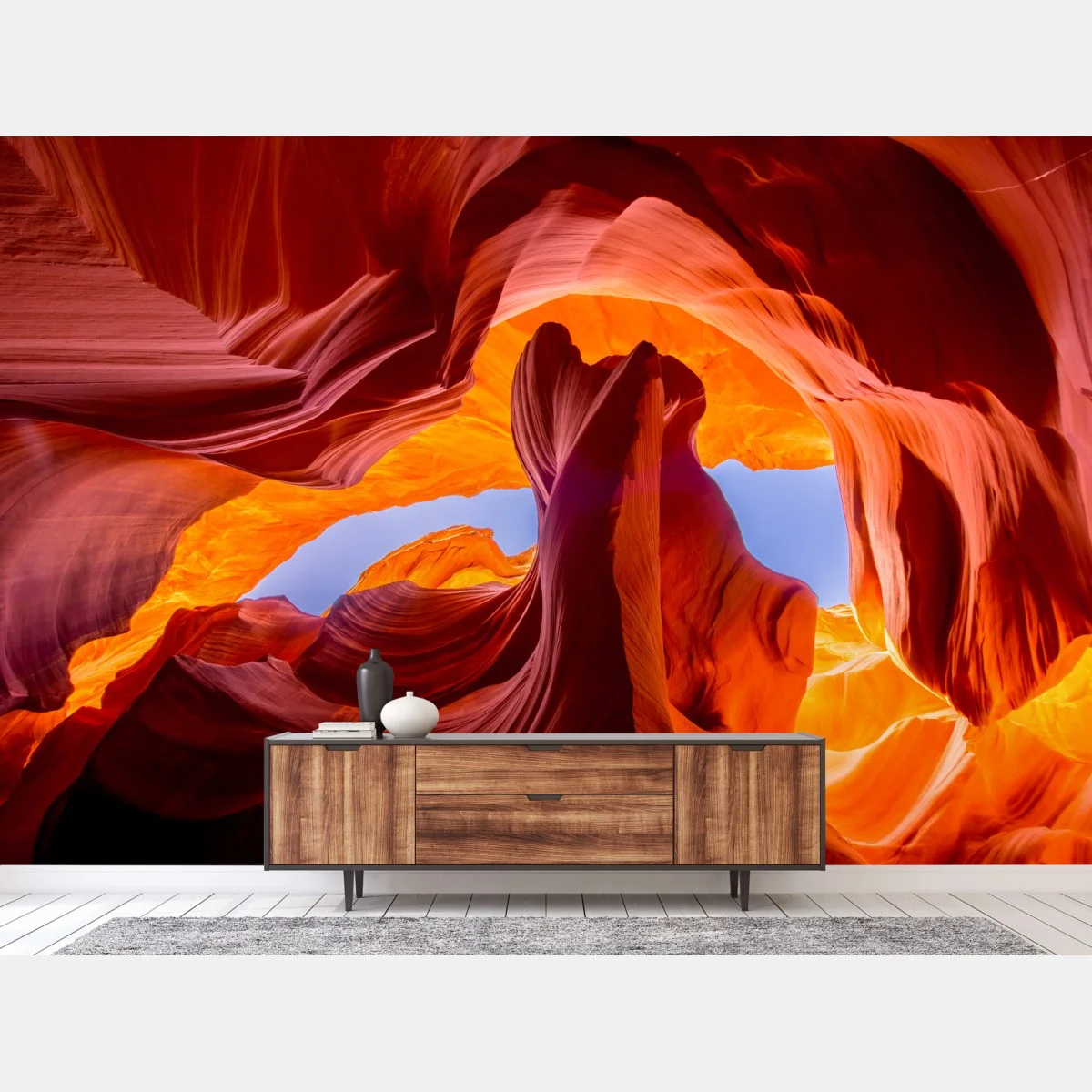 Papier peint portrait abstrait d'Antelope Canyon aux couleurs flamboyantes – Wallnifity® Papier peint portrait abstrait d'Antelope Canyon aux couleurs flamboyantes – Wallnifity®