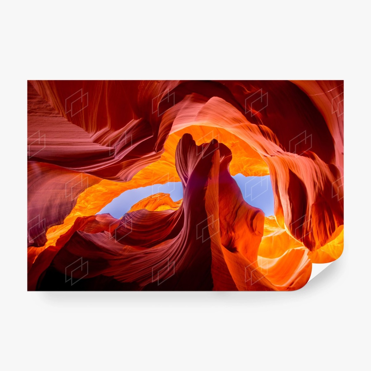 Papier peint portrait abstrait d'Antelope Canyon aux couleurs flamboyantes – Wallnifity®