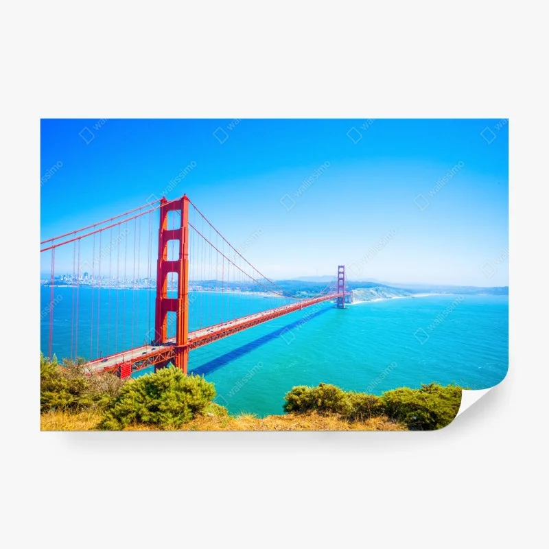 Papier peint vue panoramique du Golden Gate sur l'océan – Wallnifity® Papier peint vue panoramique du Golden Gate sur l'océan – Wallnifity®