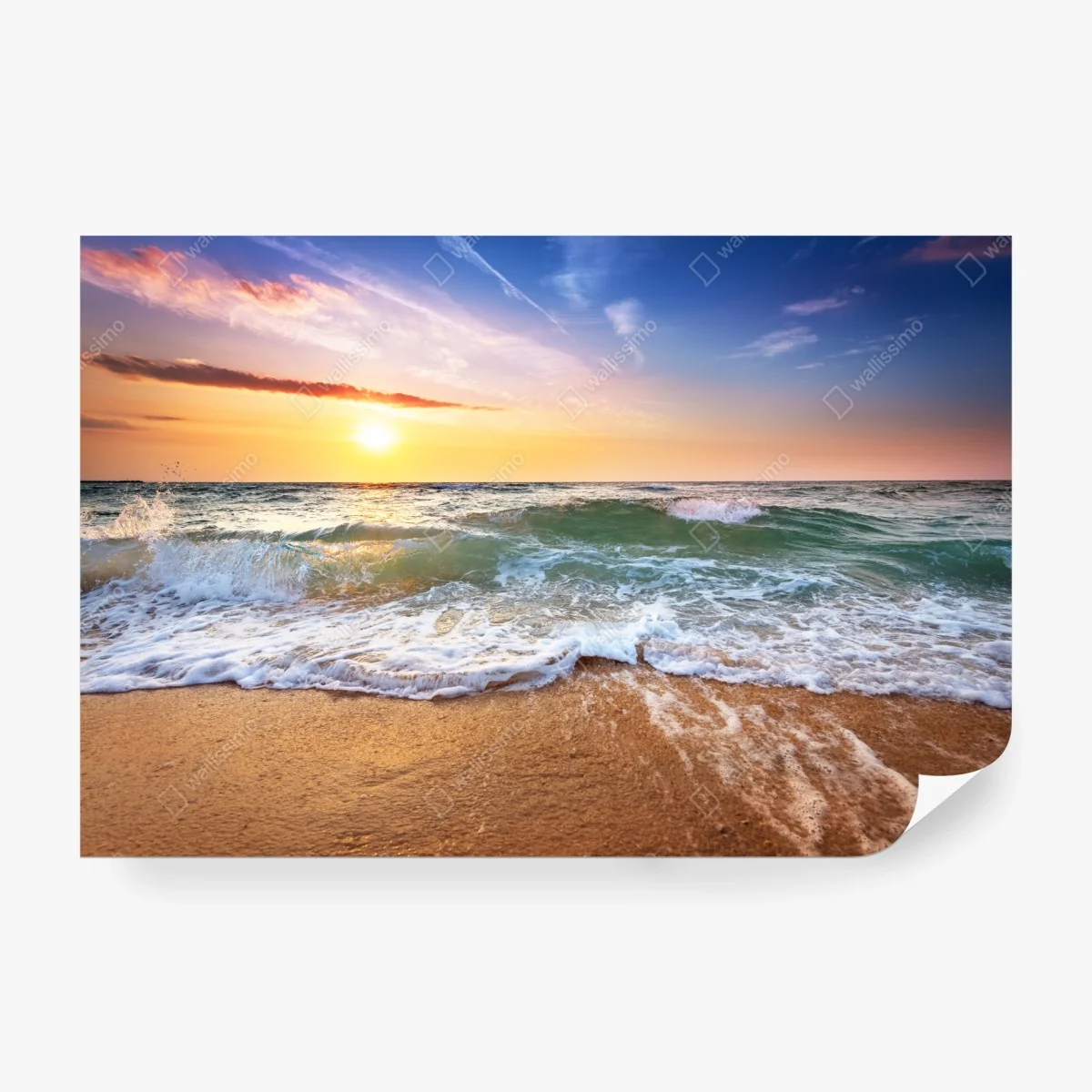 Papier peint coucher de soleil sur l'océan – Wallnifity® Papier peint coucher de soleil sur l'océan – Wallnifity®