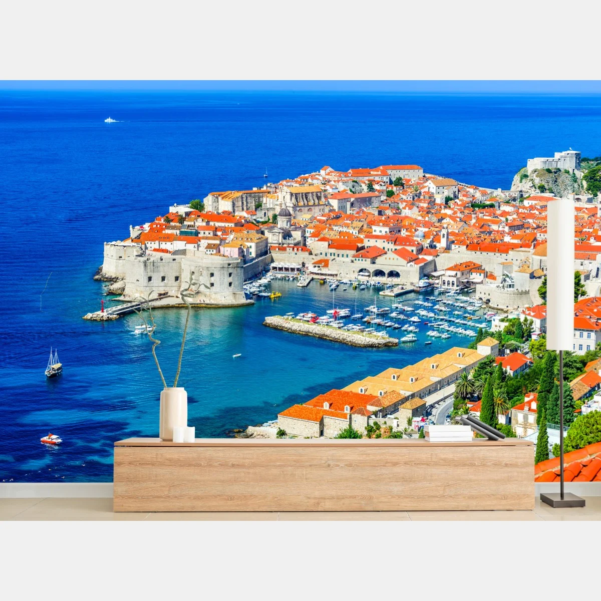 Papier peint panorama méditerranéen de Dubrovnik (Croatie) – Wallnifity® Papier peint panorama méditerranéen de Dubrovnik (Croatie) – Wallnifity®