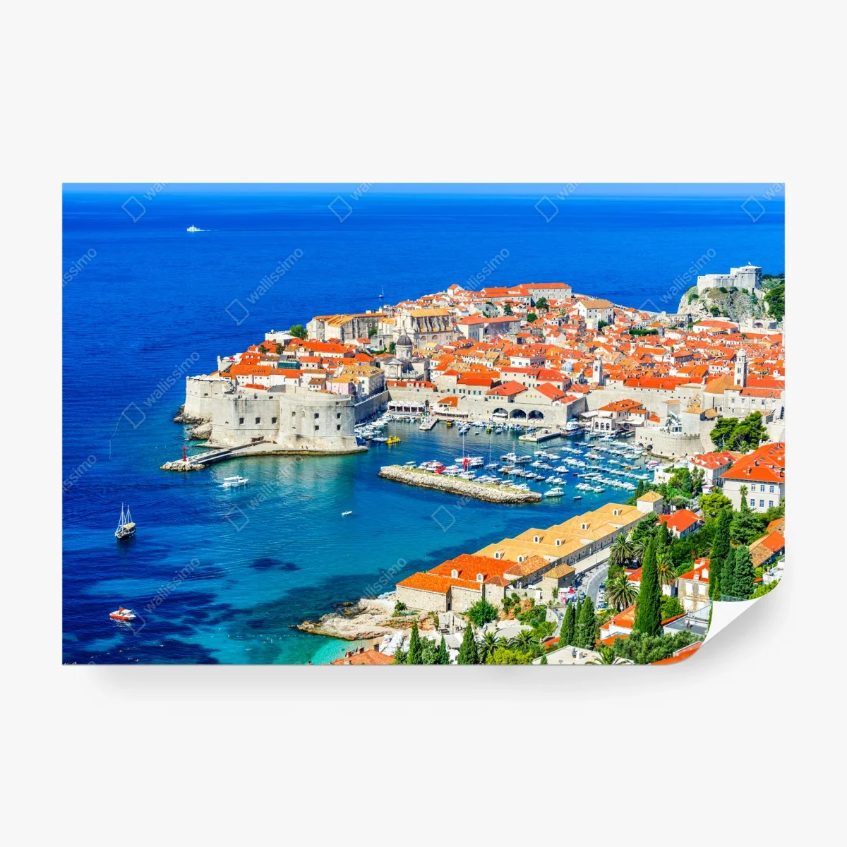 Papier peint panorama méditerranéen de Dubrovnik (Croatie) – Wallnifity® Papier peint panorama méditerranéen de Dubrovnik (Croatie) – Wallnifity®