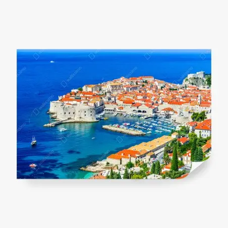 Papier peint panorama méditerranéen de Dubrovnik (Croatie) – Wallnifity®