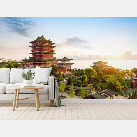 Papier peint paysage historique du pavillon de Tengwang – Wallnifity®