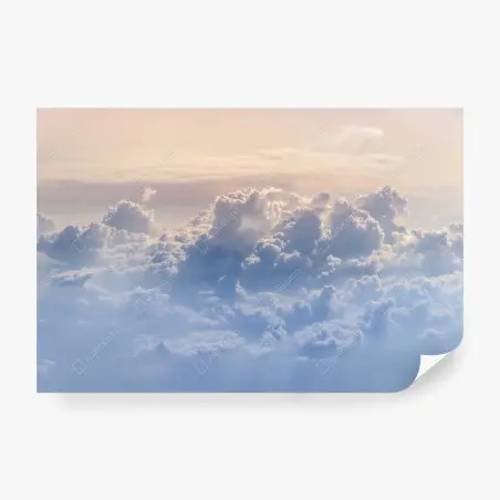 Papier peint paysage aérien de nuages au crépuscule – Wallnifity®