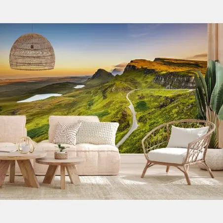 Papier peint crépuscule au Quiraing, Île de Skye – Wallnifity®