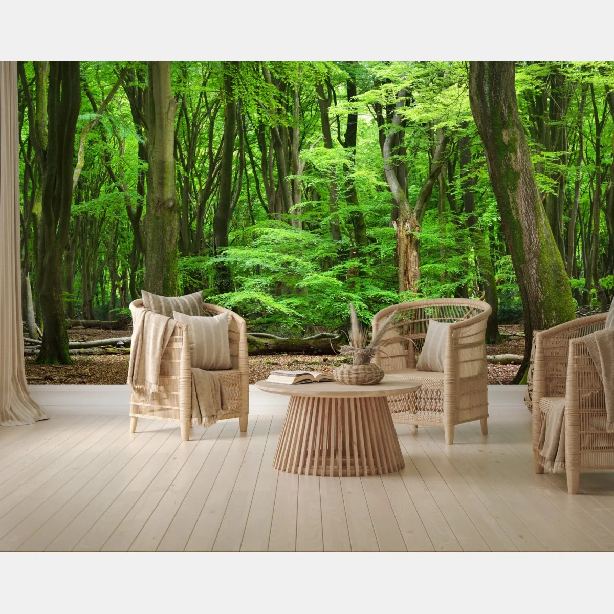 Papier peint refuge verdoyant en forêt – Wallnifity® Papier peint refuge verdoyant en forêt – Wallnifity®