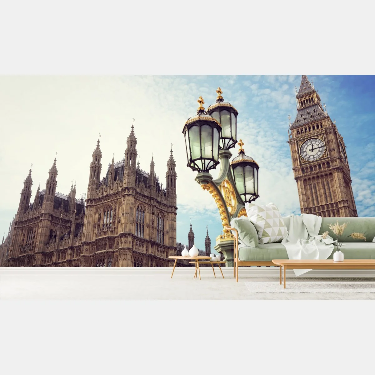 Papier peint vue emblématique de Big Ben et du Parlement de Londres – Wallnifity® Papier peint vue emblématique de Big Ben et du Parlement de Londres – Wallnifity®