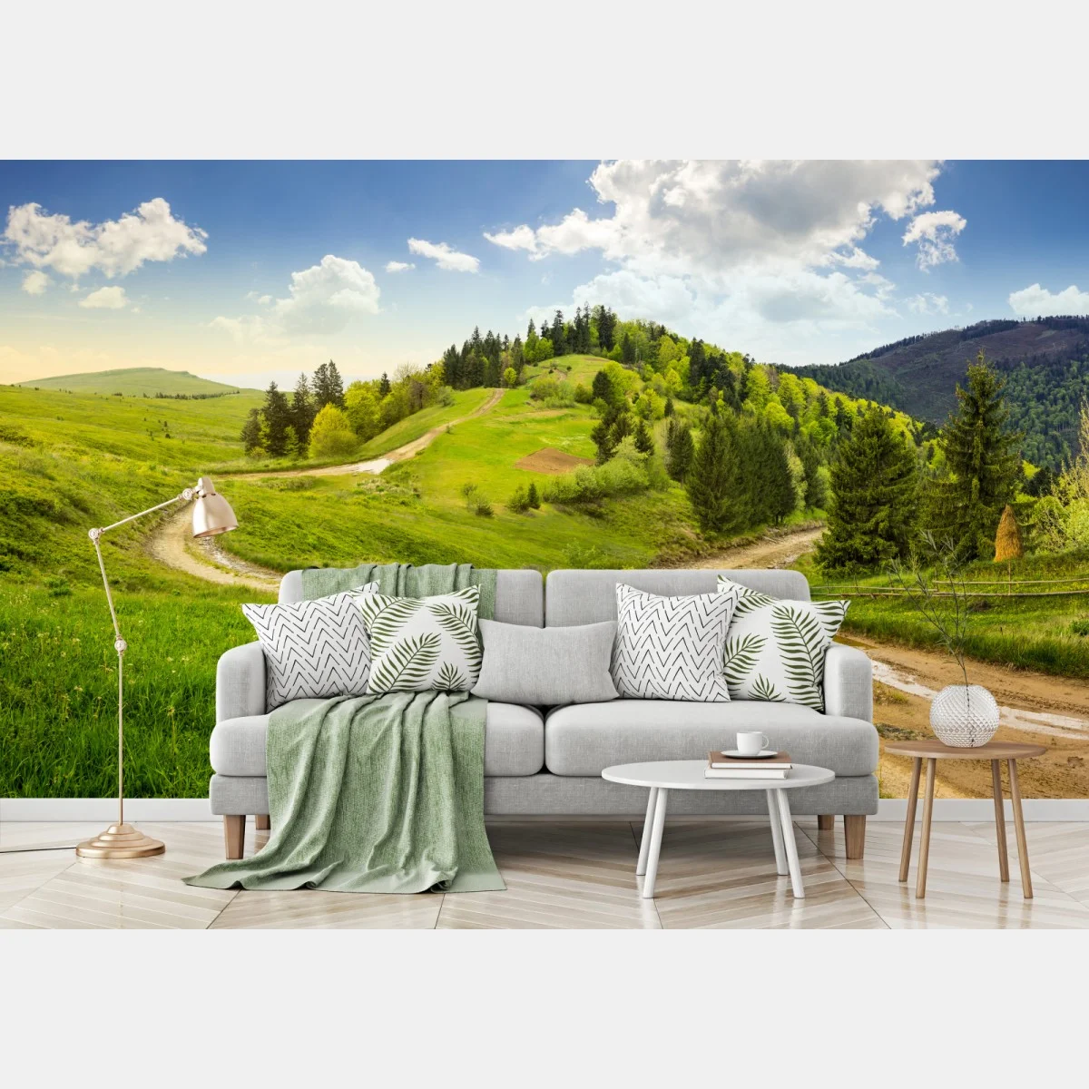 Papier peint promenade au carrefour des collines – Wallnifity® Papier peint promenade au carrefour des collines – Wallnifity®