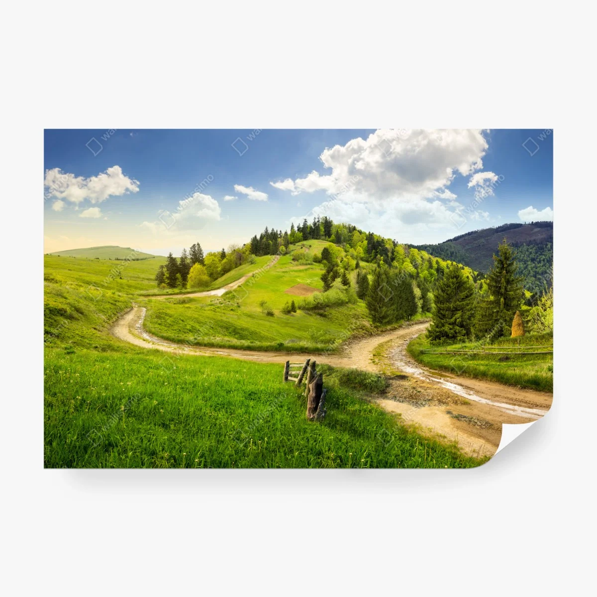 Papier peint promenade au carrefour des collines – Wallnifity® Papier peint promenade au carrefour des collines – Wallnifity®
