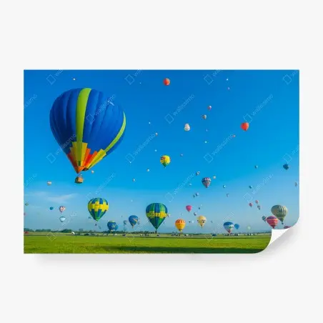 Papier peint ciel de montgolfières à Chambley – Wallnifity®