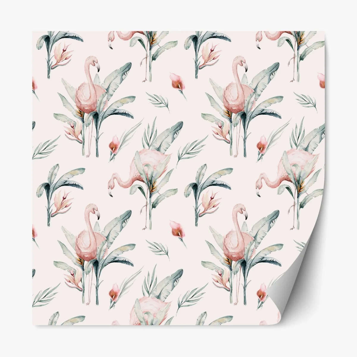 Sticker repositionnable motif tropical de flamants roses aquarelle – Wallnifity® Sticker repositionnable motif tropical de flamants roses aquarelle – Wallnifity®
