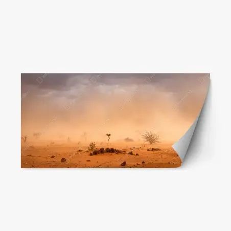 Sticker repositionnable tempête de sable dans le camp de Dollo Ado – Wallnifity®