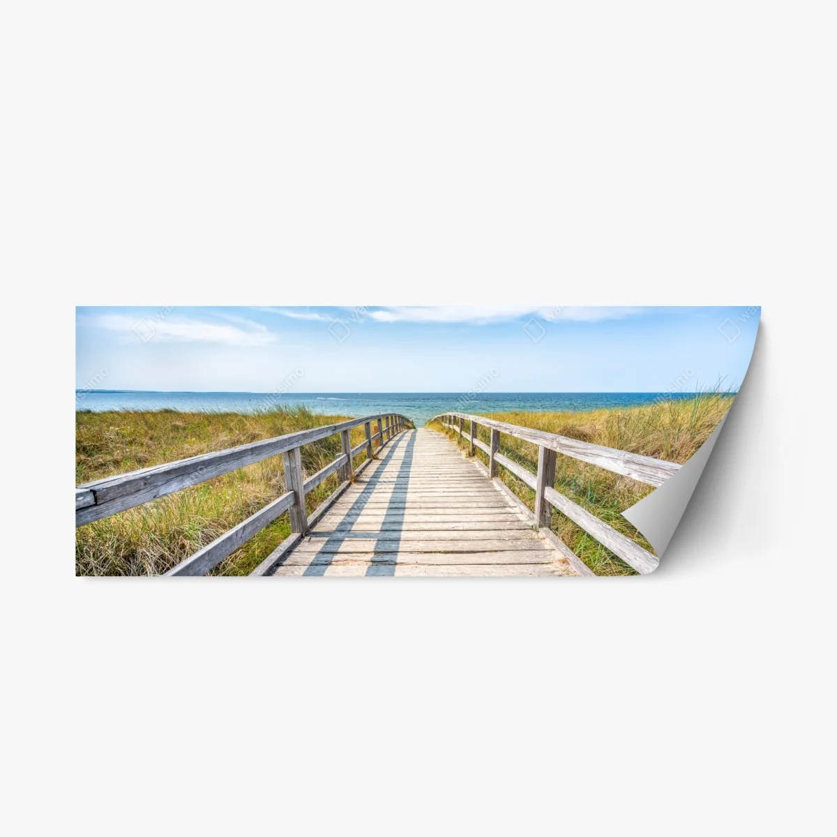 Sticker repositionnable passerelle en bois vers l'océan – Wallnifity® Sticker repositionnable passerelle en bois vers l'océan – Wallnifity®
