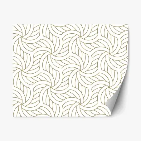 Sticker repositionnable motif géométrique doré en spirale – Wallnifity®