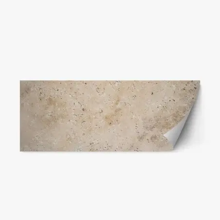 Sticker repositionnable texture de pierre naturelle beige et rustique – Wallnifity®