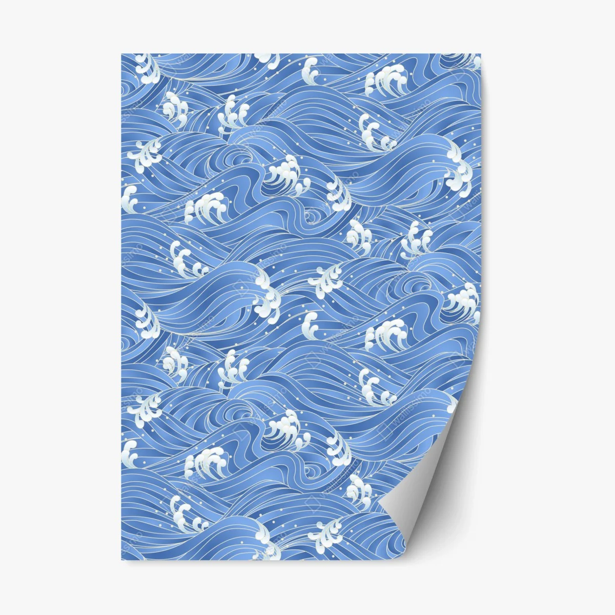 Sticker repositionnable motif de vagues stylisées bleu océan – Wallnifity® Sticker repositionnable motif de vagues stylisées bleu océan – Wallnifity®