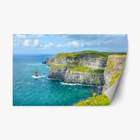 Sticker repositionnable panorama des falaises de Moher et de l'océan – Wallnifity®