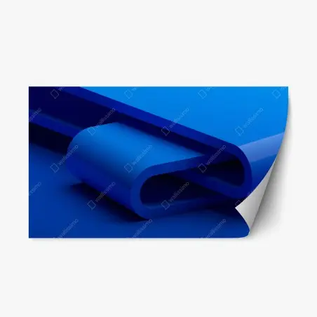 Sticker repositionnable ruban géométrique bleu minimaliste – Wallnifity®