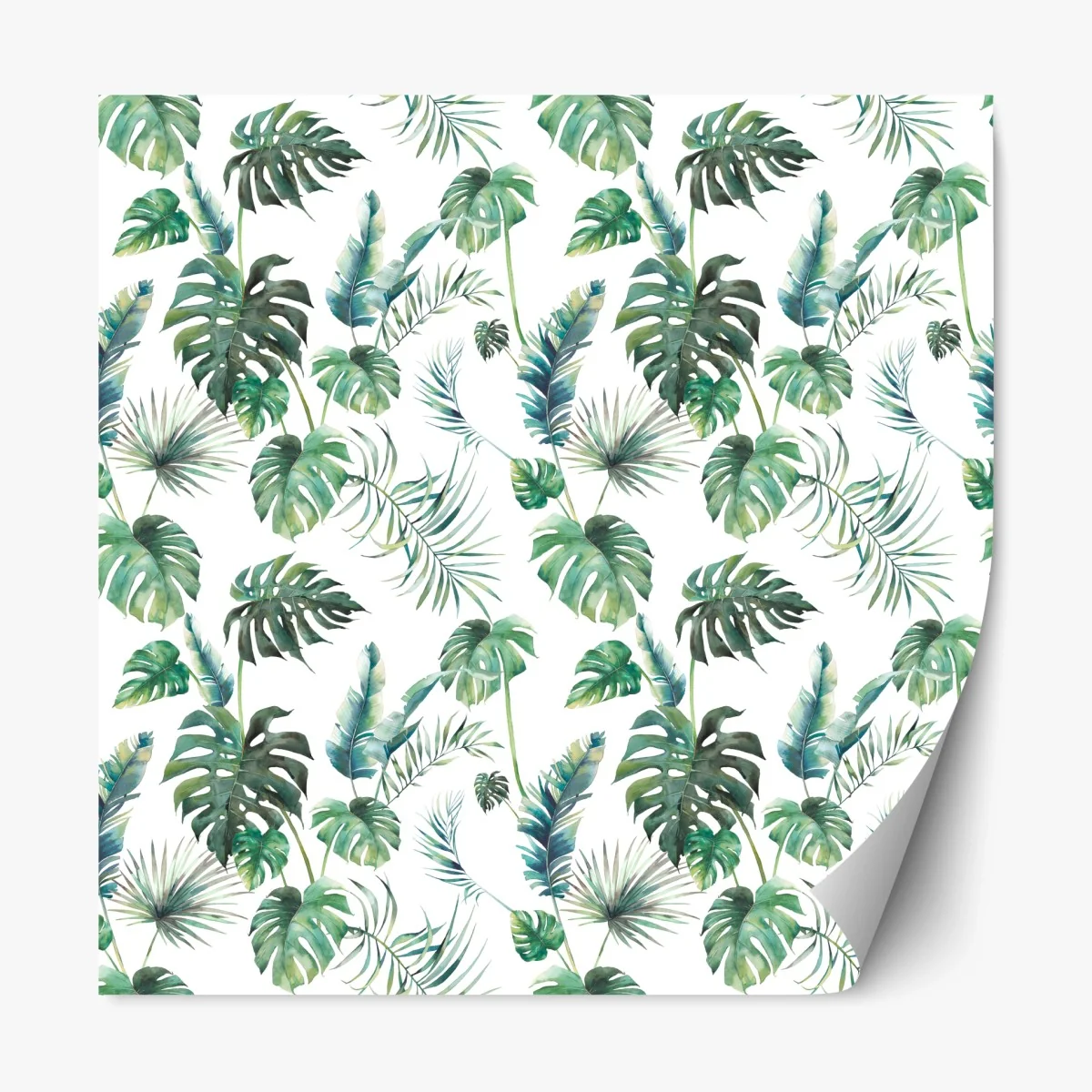 Sticker repositionnable motif feuilles tropicales en aquarelle – Wallnifity® Sticker repositionnable motif feuilles tropicales en aquarelle – Wallnifity®