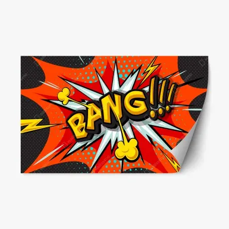 Sticker repositionnable explosion pop art bang dynamique – Wallnifity®