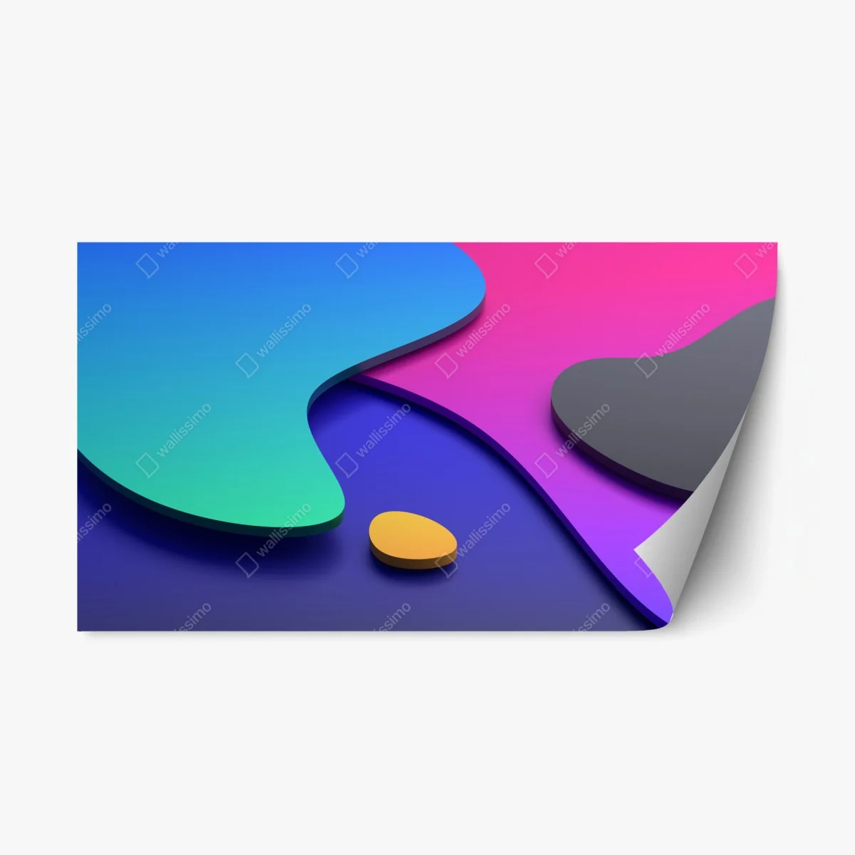 Sticker repositionnable composition abstraite dégradé violet et bleu minimaliste – Wallnifity® Sticker repositionnable composition abstraite dégradé violet et bleu minimaliste – Wallnifity®