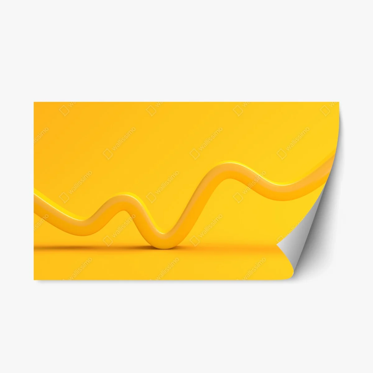 Sticker repositionnable vague ondulante jaune minimaliste – Wallnifity® Sticker repositionnable vague ondulante jaune minimaliste – Wallnifity®