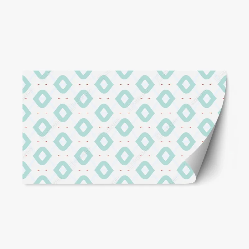 Sticker repositionnable motif losanges turquoise et corail – Wallnifity® Sticker repositionnable motif losanges turquoise et corail – Wallnifity®