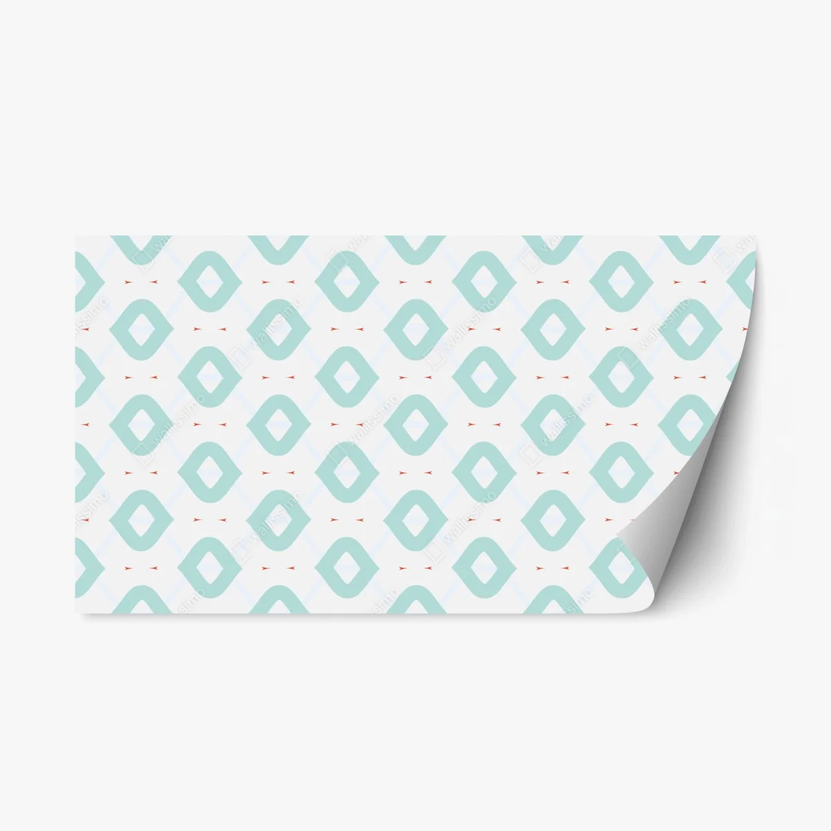 Sticker repositionnable motif losanges turquoise et corail – Wallnifity® Sticker repositionnable motif losanges turquoise et corail – Wallnifity®