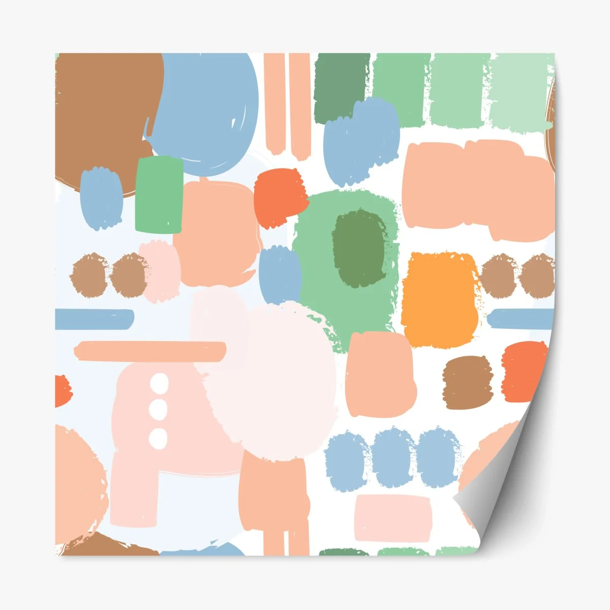 Sticker repositionnable composition abstraite de coups de pinceau pastel – Wallnifity® Sticker repositionnable composition abstraite de coups de pinceau pastel – Wallnifity®