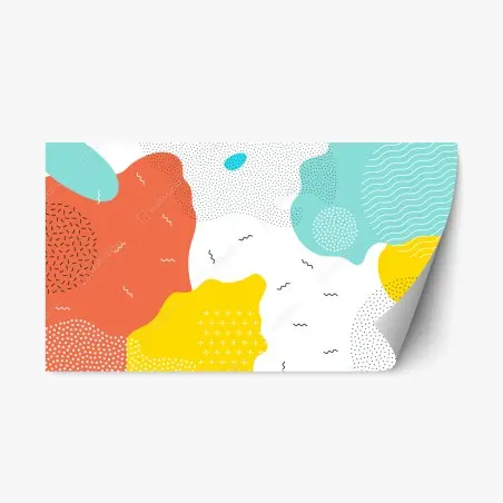 Sticker repositionnable motif abstrait coloré et vibrant – Wallnifity®