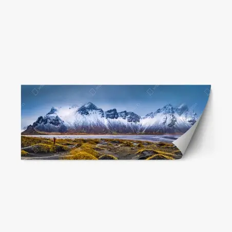 Sticker repositionnable paysage épique de Vestrahorn et Stokksnes – Wallnifity®