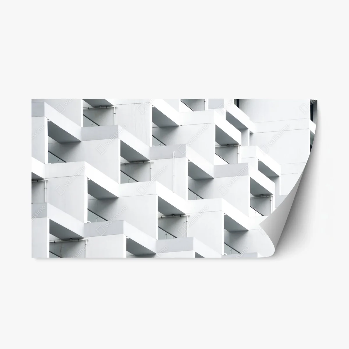 Sticker repositionnable façade géométrique en béton blanc – Wallnifity® Sticker repositionnable façade géométrique en béton blanc – Wallnifity®