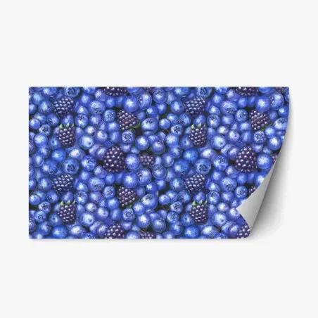 Sticker repositionnable motif myrtilles et mûres – Wallnifity®