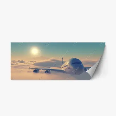 Sticker repositionnable voyage au-dessus des nuages – Wallnifity®