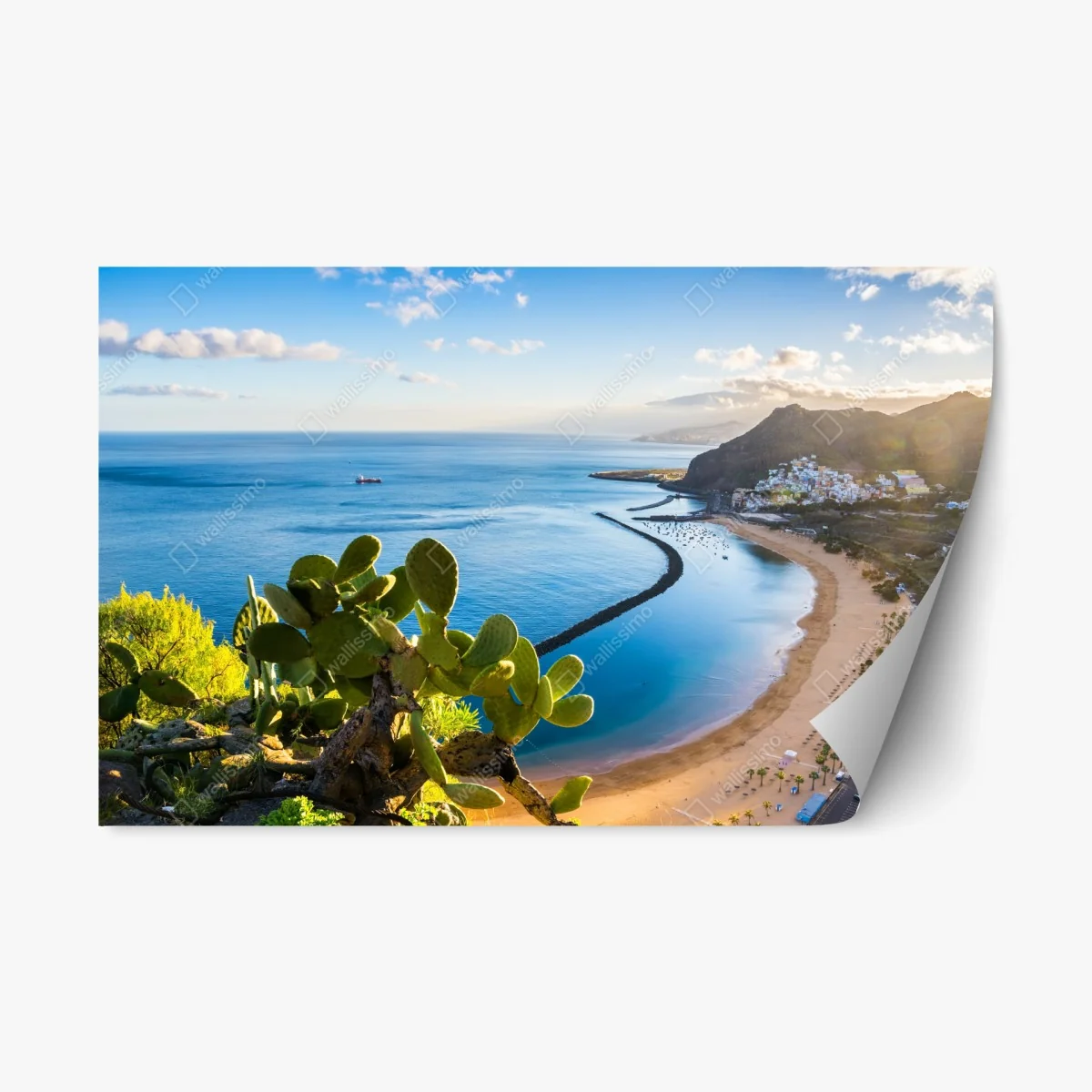 Sticker repositionnable panorama ensoleillé de Las Teresitas, Tenerife – Wallnifity® Sticker repositionnable panorama ensoleillé de Las Teresitas, Tenerife – Wallnifity®