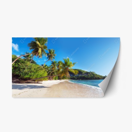 Sticker repositionnable paradis côtier ensoleillé – Wallnifity®