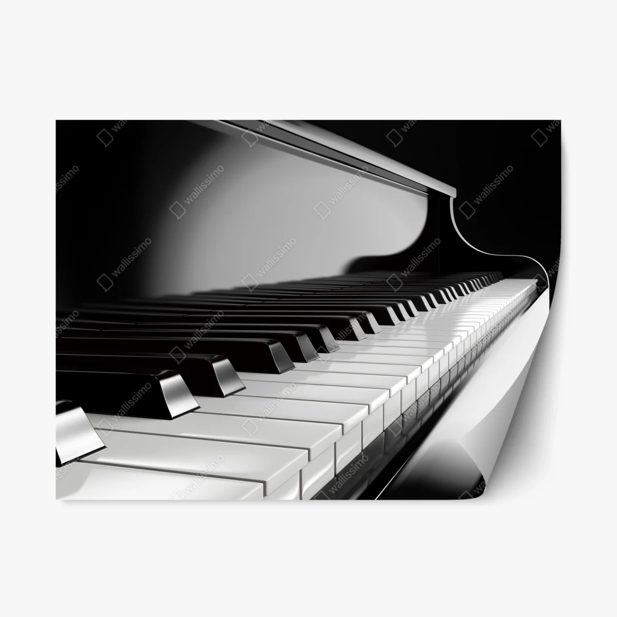 Sticker repositionnable élégance du piano en noir et blanc – Wallnifity® Sticker repositionnable élégance du piano en noir et blanc – Wallnifity®