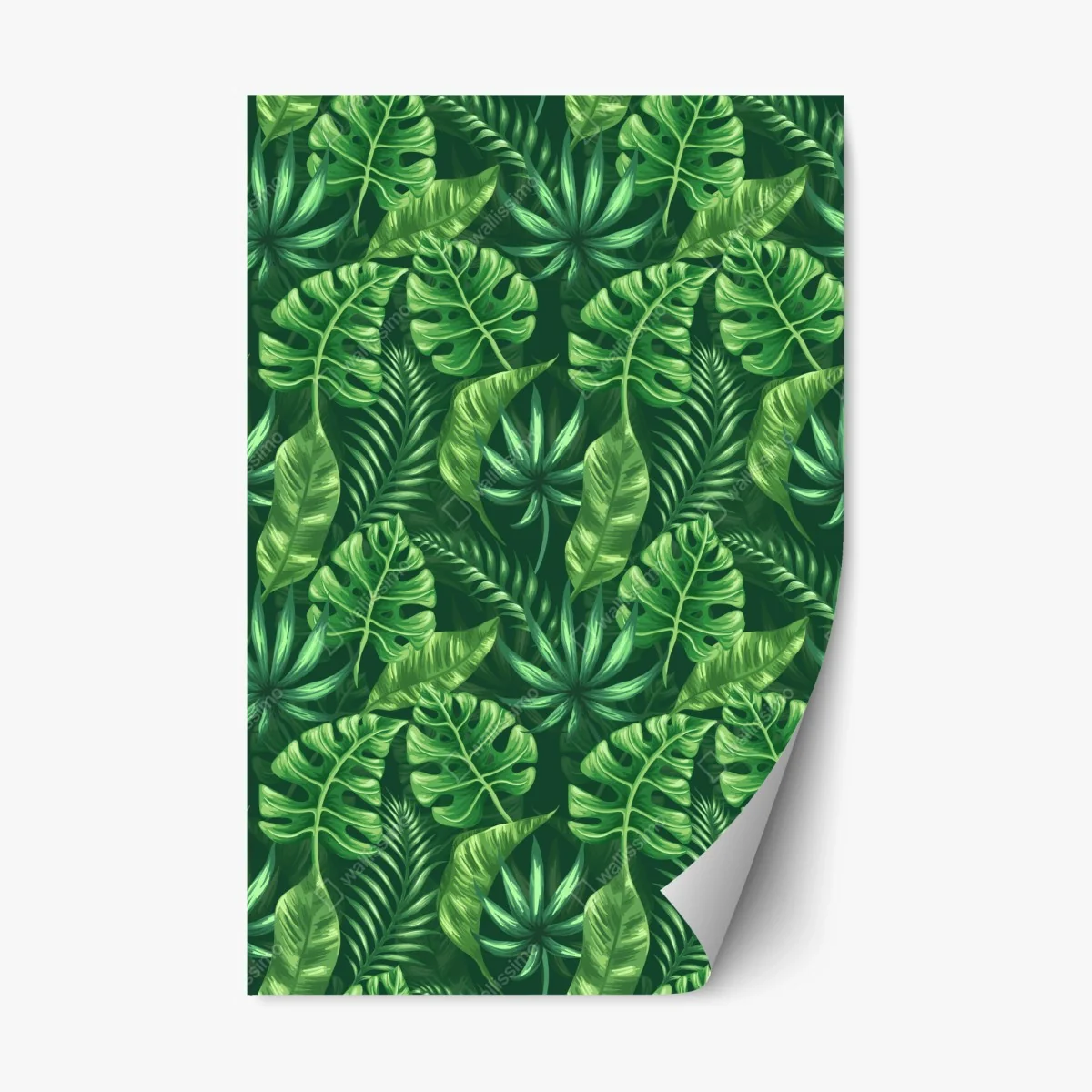Sticker repositionnable motif tropical de feuilles vertes – Wallnifity® Sticker repositionnable motif tropical de feuilles vertes – Wallnifity®