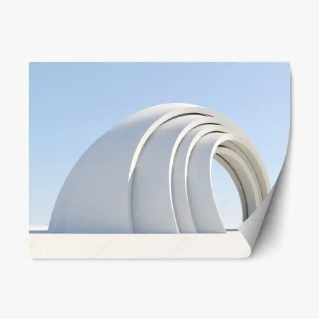 Sticker repositionnable arches blanches minimalistes – Wallnifity®