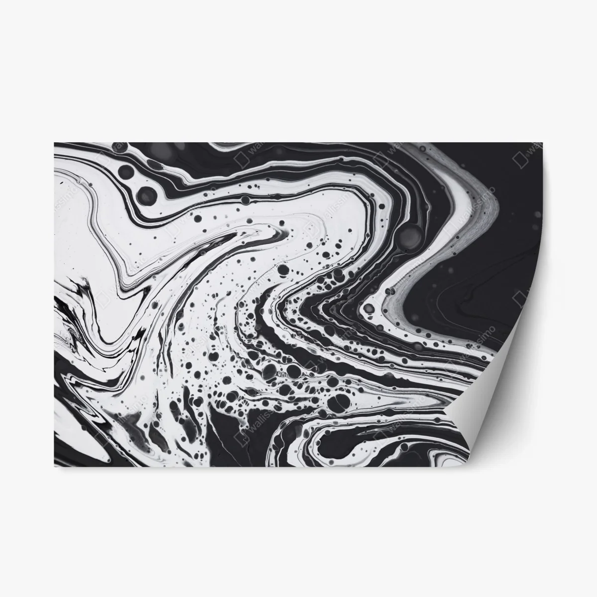 Sticker repositionnable abstraction marbrée en noir et blanc – Wallnifity® Sticker repositionnable abstraction marbrée en noir et blanc – Wallnifity®