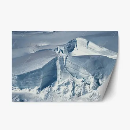 Sticker repositionnable texture de glace : panorama abstrait d'un glacier – Wallnifity®