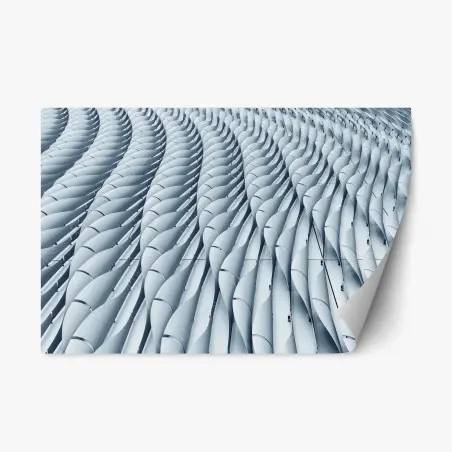 Sticker repositionnable vagues métalliques motif architectural moderne – Wallnifity®