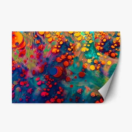 Sticker repositionnable marbrures cosmiques colorées – Wallnifity®
