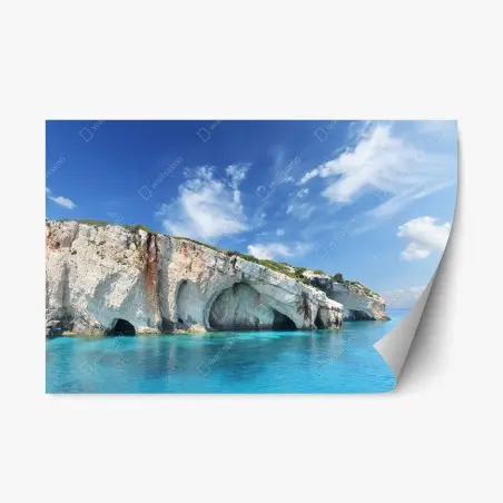 Sticker repositionnable grottes bleues de Zakynthos – Wallnifity®